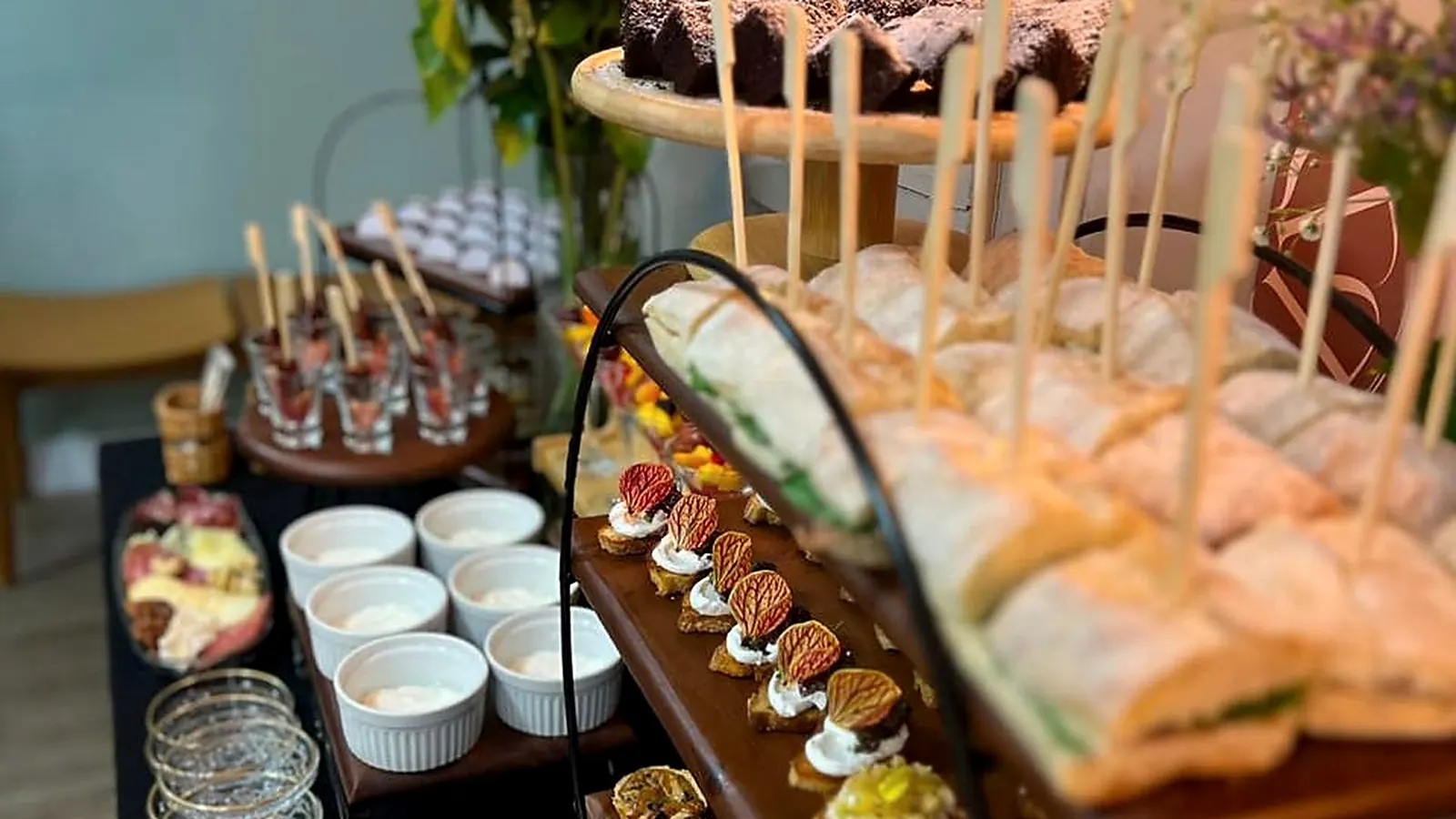 Seleção preparada para brunch